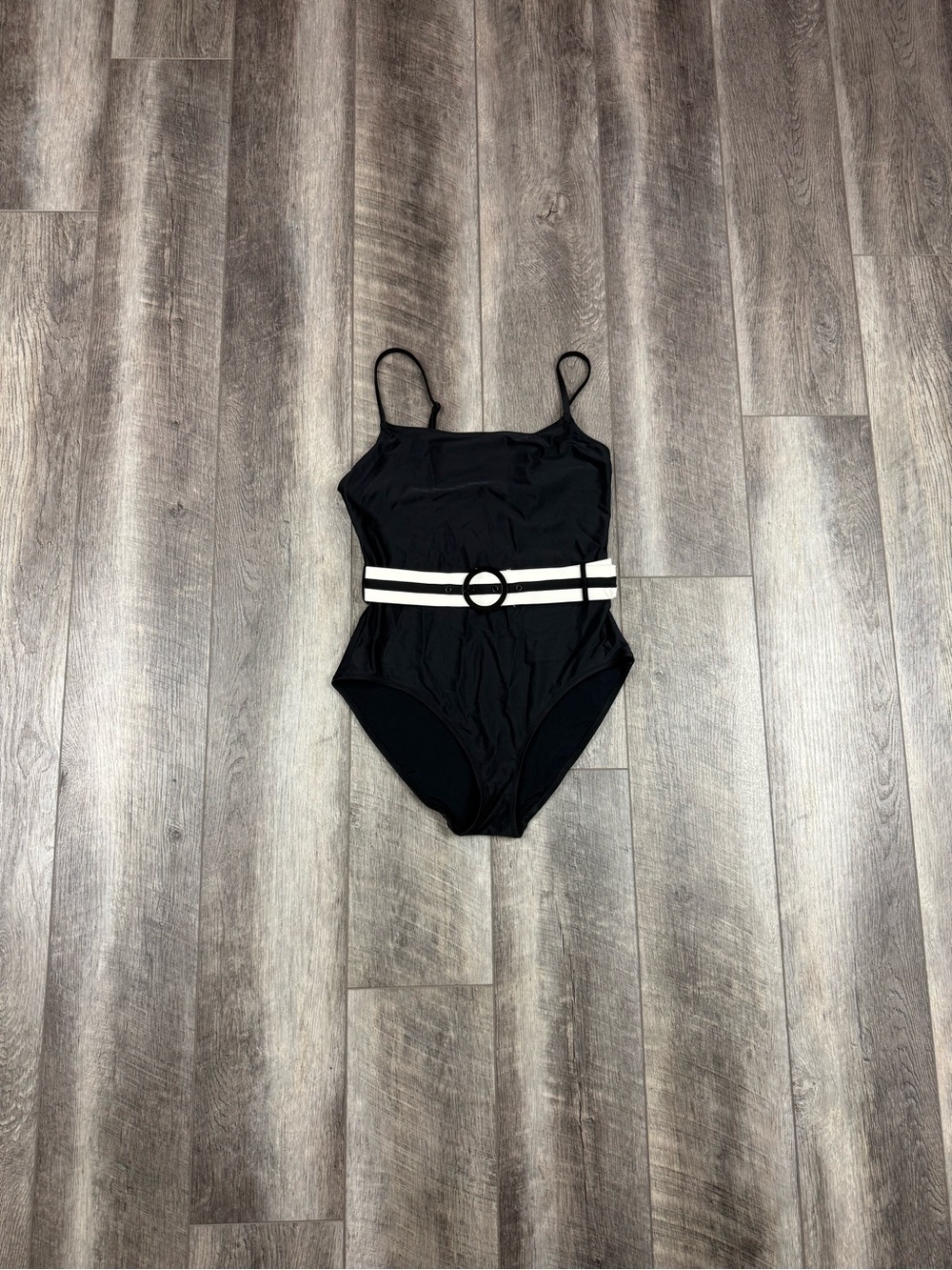 Solid & Striped Black One Piece Swimsuit